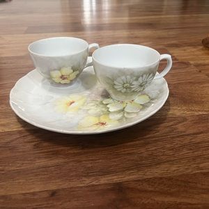 Vintage Flower decorative tea cup set